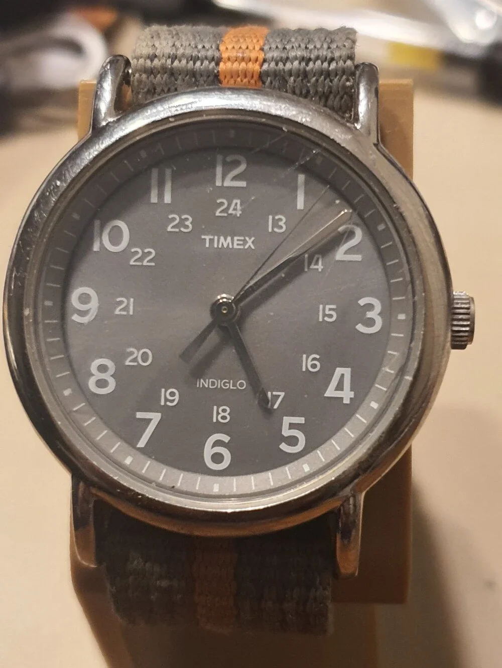 10/$20 Timex Weekender Silver/Gray Nylon Nato Men's Watch